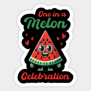 Happy Watermelon Slice Sticker